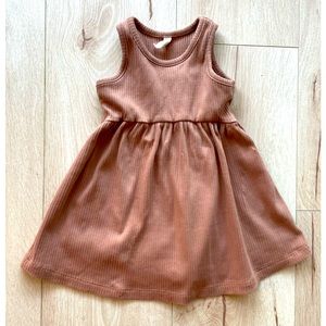Quincy Mae Terra Cotta Ribbed Dress
